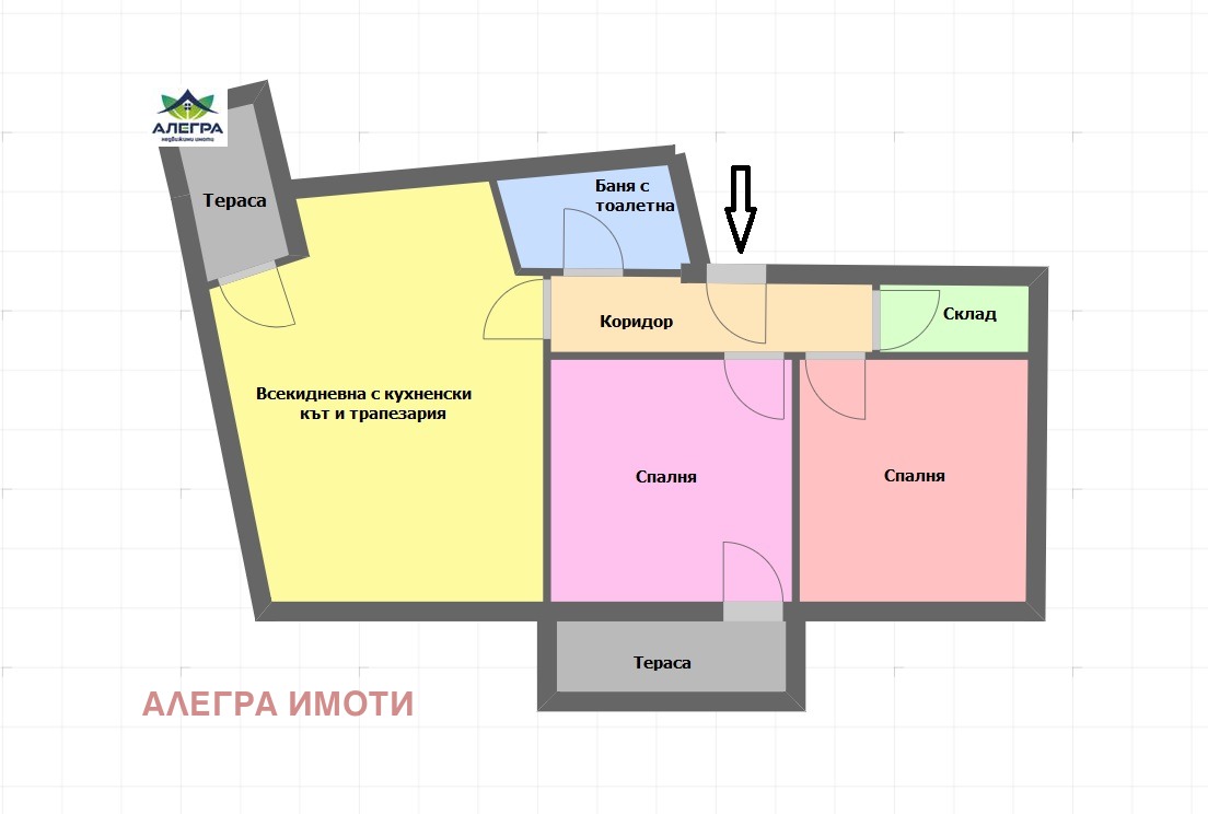 Продава 3-СТАЕН в град Пазарджик, Ябълките