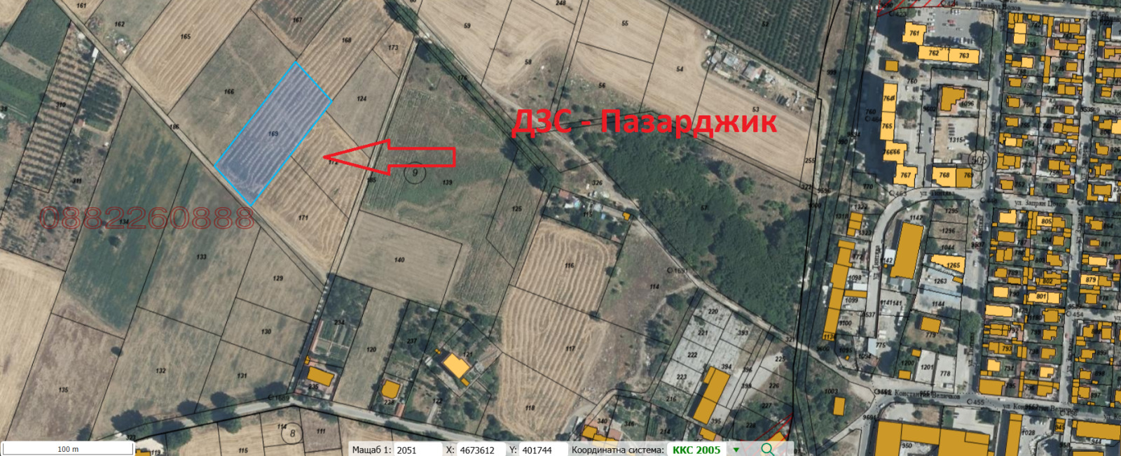 Продава ПАРЦЕЛ в град Пазарджик, Запад